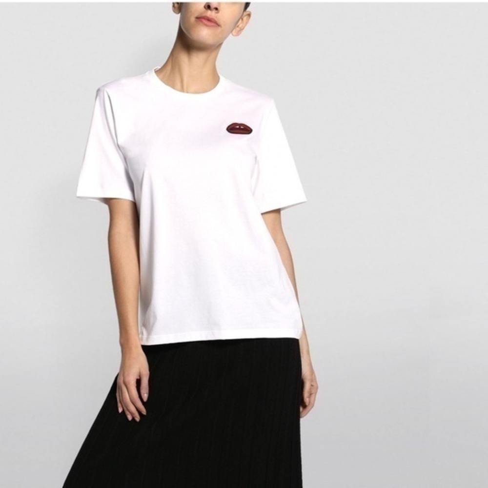MARKUS LUPFER Lips Appliqué T-Shirt